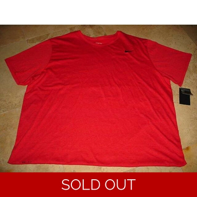 Nike Classic Screen Swoosh Dri-Fit Tee Red 4XLT